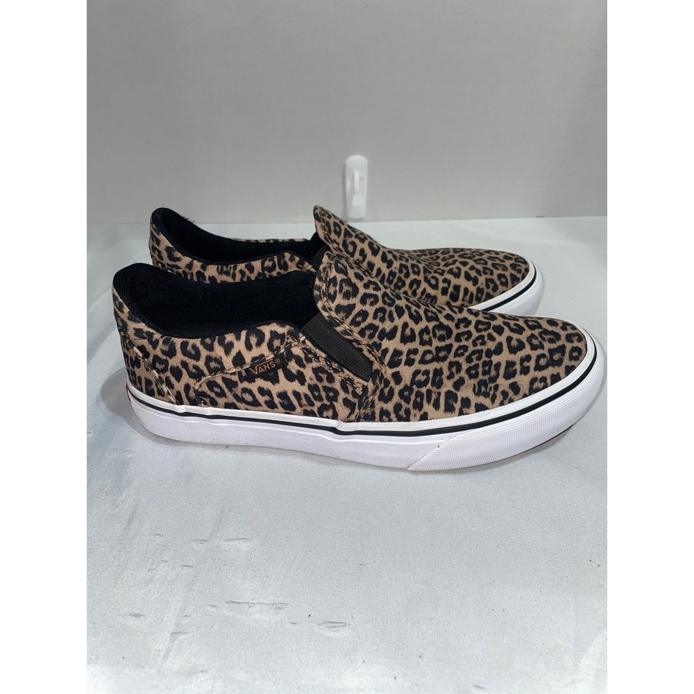 Vans Classic Slip-On Leopard Print Deluxe Comfort OrthoLite Sneakers Womens 8 - Picture 4 of 8